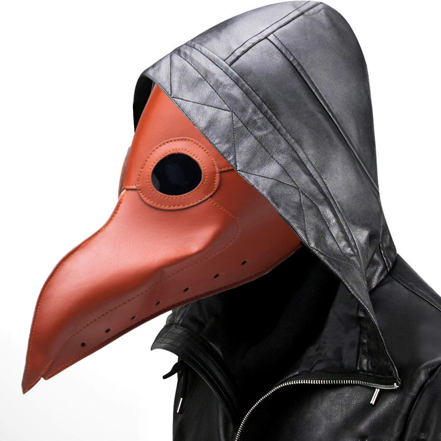 ペストマスク スチームパンク ゴシック レザーマスク ブラウン Amazon